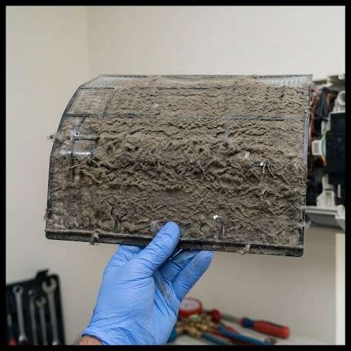 dirty aircon filter-repair-puchong